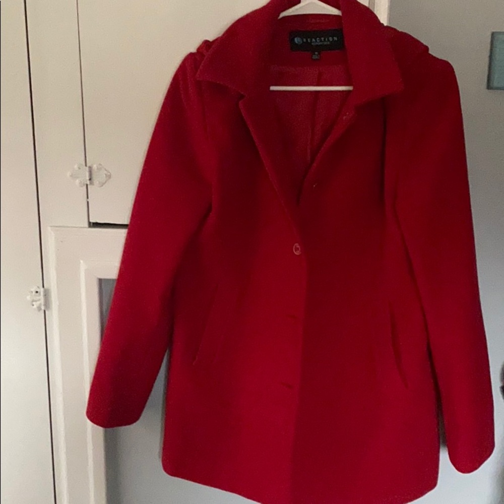 Kenneth Cole red peacoat